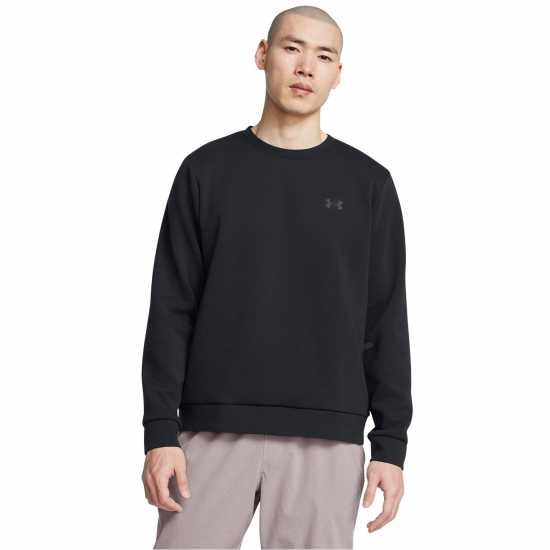 Under Armour Мъжка Риза Armour Ua Unstoppable Flc Crew Eu Sweatshirt Mens Черно 