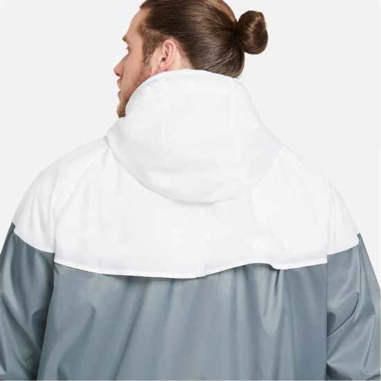 Nike Sportswear Windrunner Men's Hooded Jacket Сиво/Бяло Мъжки грейки