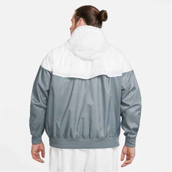 Nike Sportswear Windrunner Men's Hooded Jacket Сиво/Бяло Мъжки грейки