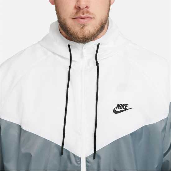 Nike Sportswear Windrunner Men's Hooded Jacket Сиво/Бяло Мъжки грейки