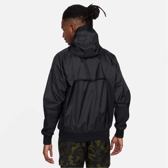 Nike Sportswear Windrunner Men's Hooded Jacket Черно/Бяло 