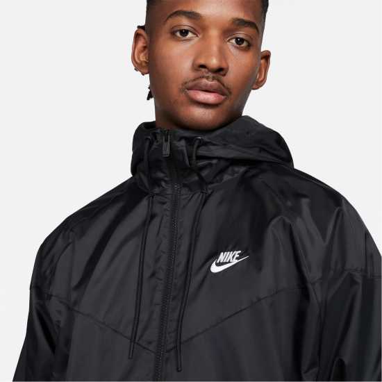 Nike Sportswear Windrunner Men's Hooded Jacket Черно/Бяло 