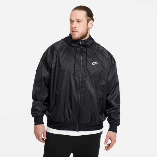 Nike Sportswear Windrunner Men's Hooded Jacket Черно/Бяло 