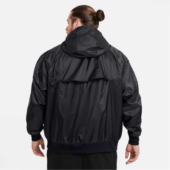 Nike Sportswear Windrunner Men's Hooded Jacket Черно/Бяло 