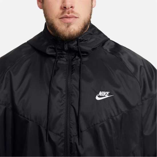 Nike Sportswear Windrunner Men's Hooded Jacket Черно/Бяло 