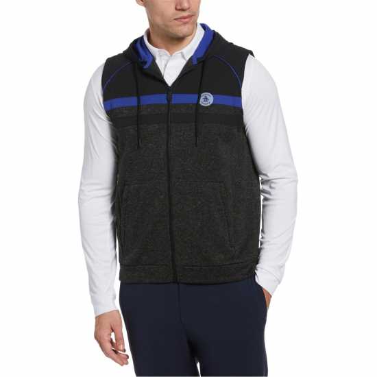 Original Penguin Golf Fz Her Vest Sn99 Тъмно Кавиар Хтх Мъжки тениски с яка