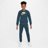 Nike Sportswear Big Kids' Tracksuit Морско синьо/Бяло 