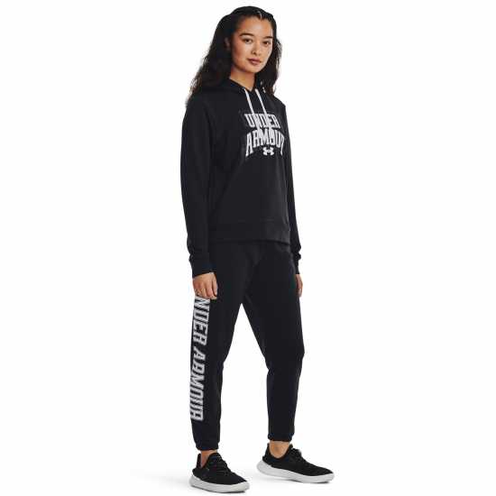 Under Armour Дамско Спортно Долнище Rival Graphic Joggers Womens Черно Дамски долнища на анцуг