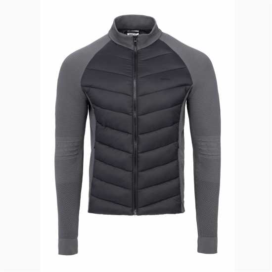 Slazenger Хибридно Яке Hybrid Jacket Sn52 Черно/Тъмно сиво Мъжки грейки