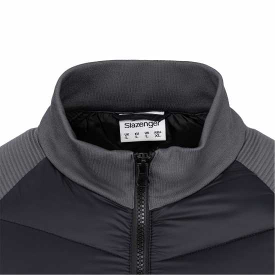 Slazenger Хибридно Яке Hybrid Jacket Sn52 Черно/Тъмно сиво Мъжки грейки