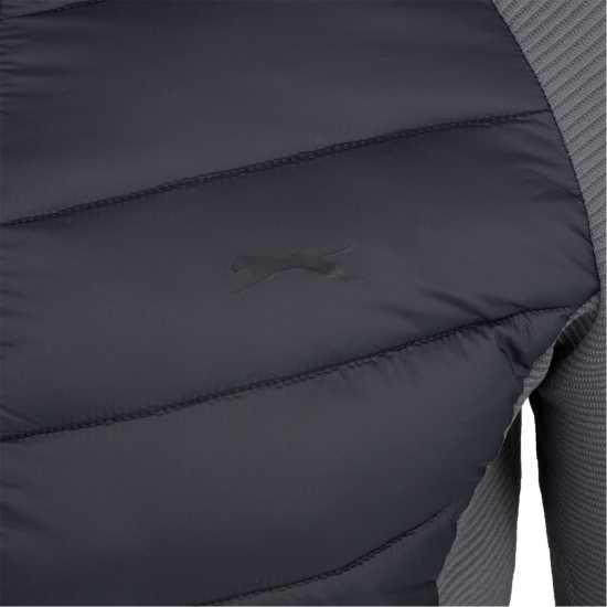 Slazenger Хибридно Яке Hybrid Jacket Sn52 Черно/Тъмно сиво Мъжки грейки