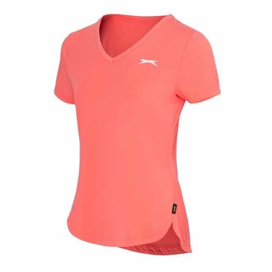 Slazenger Tennis Tee Ld42 Корал Дамски тениски с яка