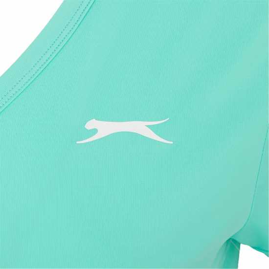 Slazenger Tennis Tee Ld42 Зелено Дамски тениски с яка