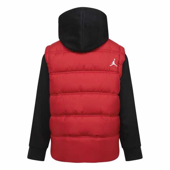 Air Jordan Basketball Puffer Junior Черно/Червено 