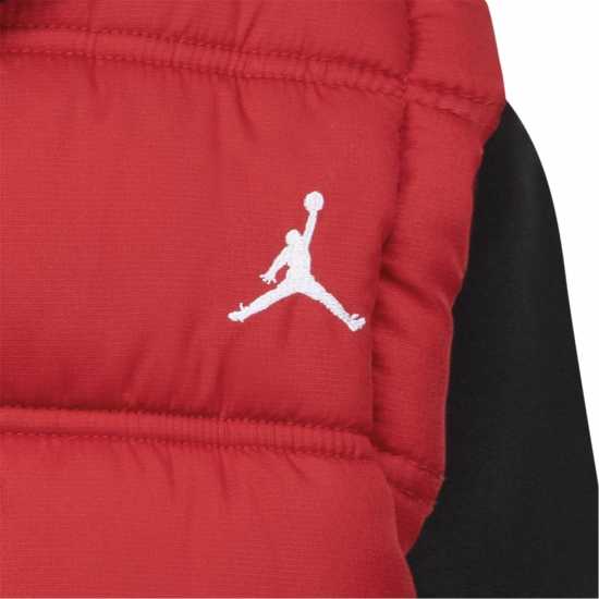 Air Jordan Basketball Puffer Junior Черно/Червено 