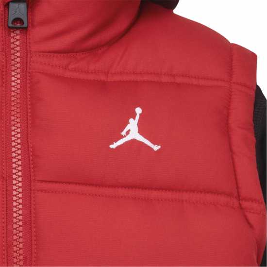 Air Jordan Basketball Puffer Junior Черно/Червено 