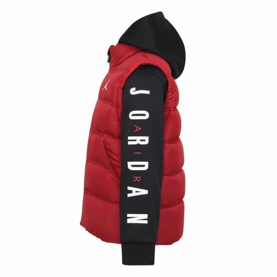 Air Jordan Basketball Puffer Junior Черно/Червено 