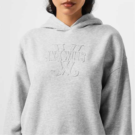 Jack Wills Slouchy Oth Hoody Ld51 Сив марл 