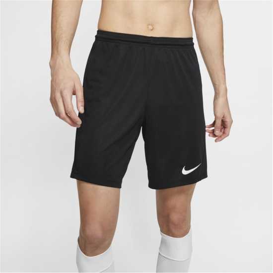 Nike Dri-FIT Park 3 Men's Knit Soccer Shorts Черно/Бяло Мъжки къси панталони