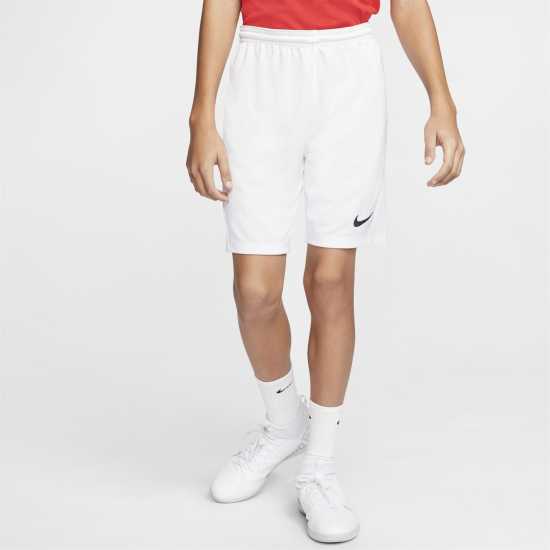 Nike Dri-FIT Park 3 Big Kids' Soccer Shorts Бяло/Черно 