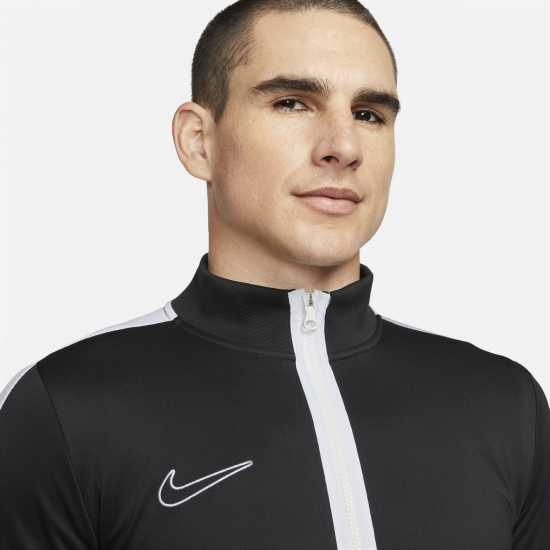 Nike Dri-FIT Academy Men's Soccer Jersey Черно/Бяло/Бяло Мъжки тениски и фланелки