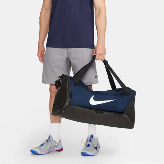 Nike Brasilia Medium Holdall Морско синьо/Бяло 