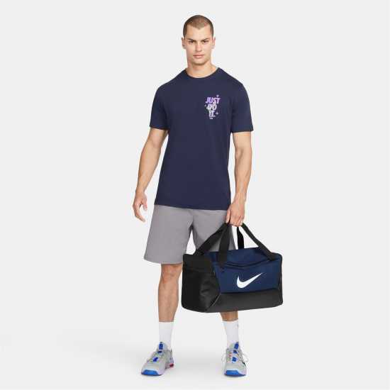 Nike Brasilia S Training Duffel Bag (Small) Морско синьо/Бяло 