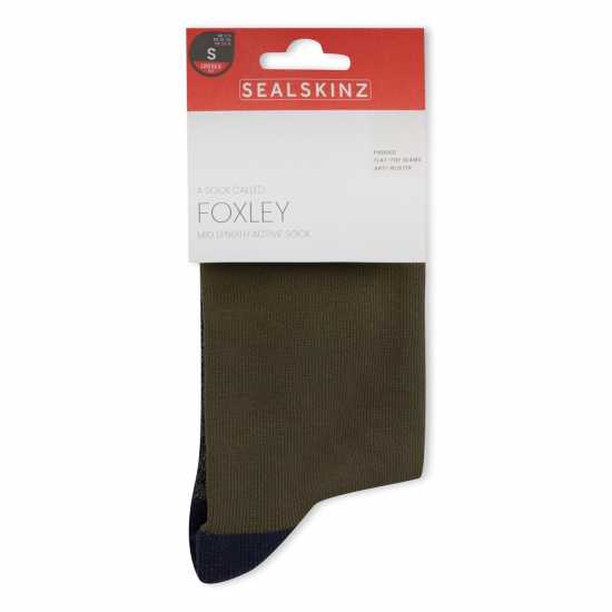 Sealskinz Mid Length Active Sock Олива Мъжки чорапи