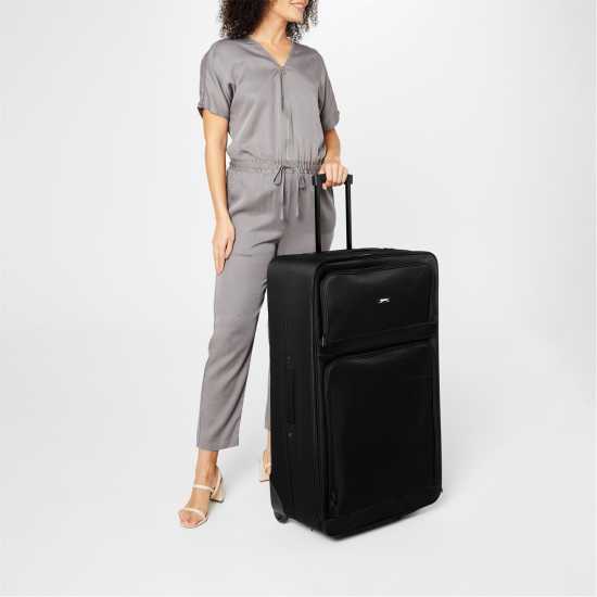 Куфар На Колела Slazenger Fabric Trolley Cases Черно Куфари и багаж