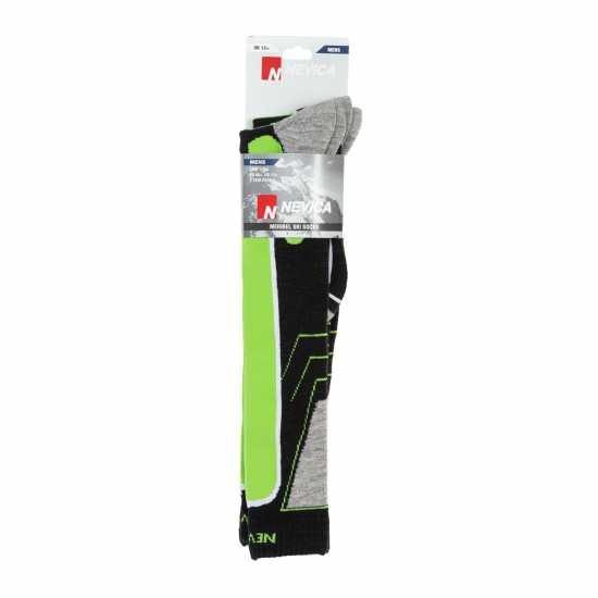 Nevica Meribel Ski Sock 2Pk Mens Лайм Ски чорапи