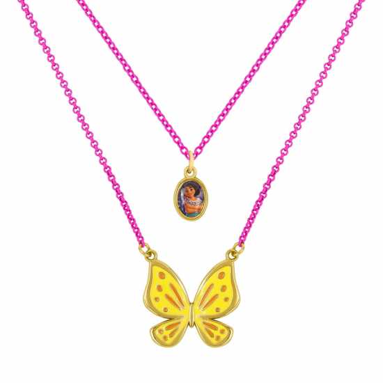 Disney Encanto Pink And Yellow Mirabel And Butterfly Double Layered Necklace  Подаръци и играчки