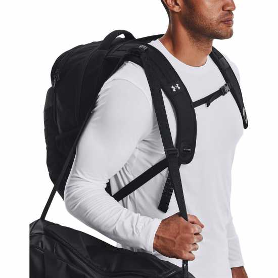 Under Armour Armour Hustle Pro Backpack Черно / Сребро Ученически раници