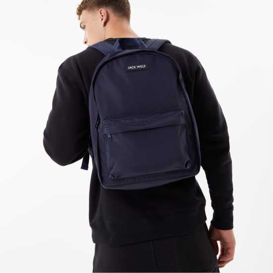 Jack Wills Core Nylon Backpack Морска синьо Ученически раници