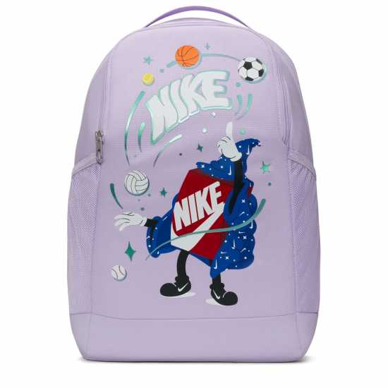 Nike Brasilia Boxy Wizard Kids' Backpack (18L) Лилава Цветене 