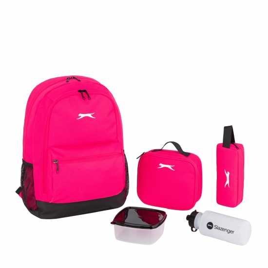 Slazenger Раница И Кутия За Обяд Backpack And Lunch Box Розово Ученически раници