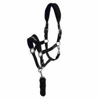 John Whitaker Whitaker Club Headcollar And Lead Rope Set Черно Оглавници и поводи за водене