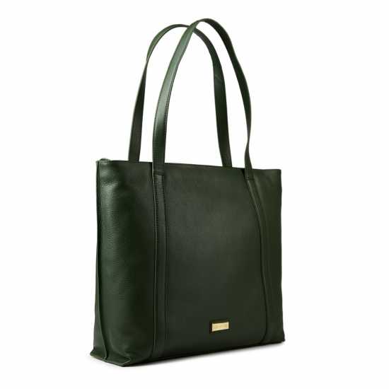 Biba Leather Logo Tote Bag Хаки Дамски чанти