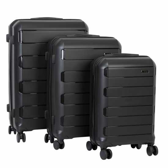 Твърд Куфар Linea Linea Monza Suitcase, Pp Hard Suitcase, Travel Luggage, (22Inch Cabine Friendly) Черно Куфари и багаж