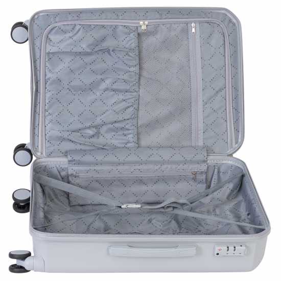 Твърд Куфар Linea Linea Monza Suitcase, Pp Hard Suitcase, Travel Luggage, (22Inch Cabine Friendly) Сребърно Куфари и багаж