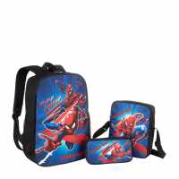 Character Backpack Set Spiderman/stitch Спайдърмен 