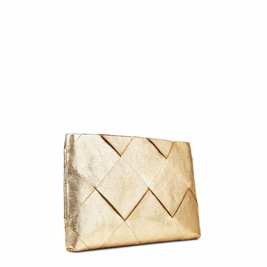 Biba Leather Woven Clutch Bag Злато Bags under 80