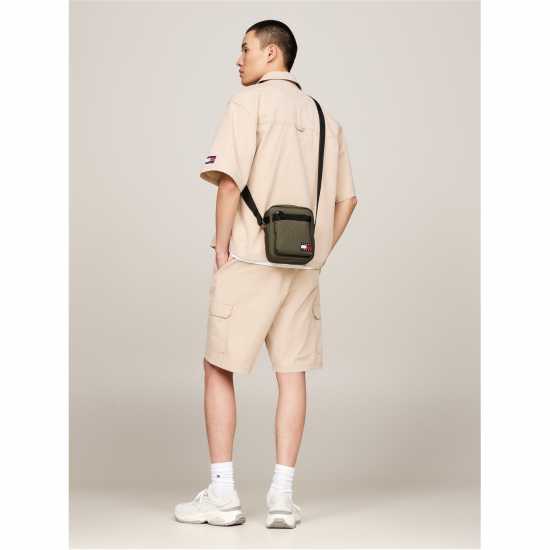 Tommy Jeans Daily Reporter Bag Певтър зелено Портфейли