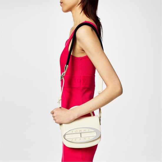 Tommy Jeans Origin Plaque Crossbody Bag Новинарска хартия 