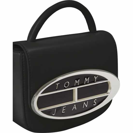 Tommy Jeans Origin Plaque Crossbody Bag Черно 