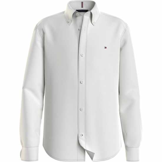 Tommy Hilfiger Boy's Oxford Long Sleeve Shirt Бял YBR 