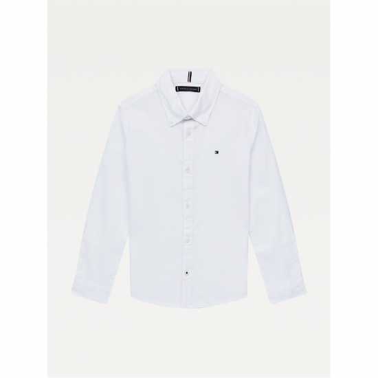 Tommy Hilfiger Boy's Oxford Long Sleeve Shirt Бял YBR 