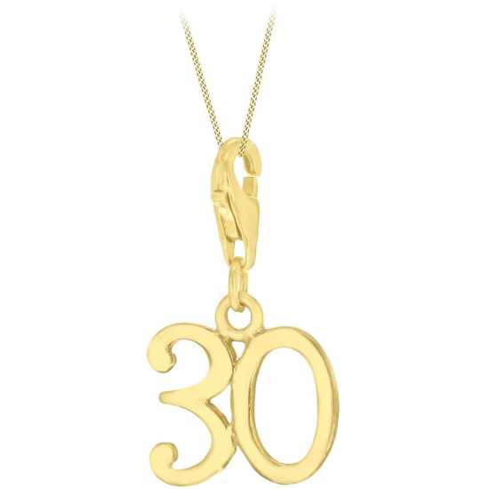 Silver Gold Plated '30' Necklace