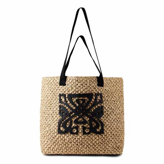 Biba Плажна Чанта Logo Beach Bag Естествено Bags under 80