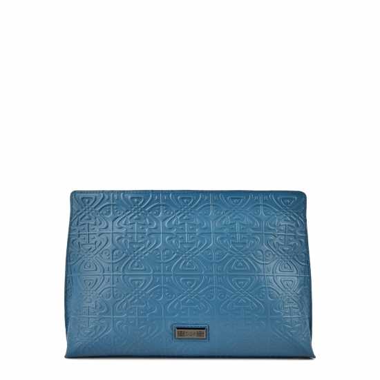 Biba Leather Filigree Embossed Clutch Bag Корнет Син Bags under 80