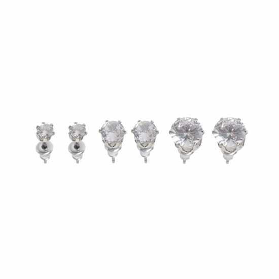 Miso 3 Pack Crystal Stud Earring  Бижутерия